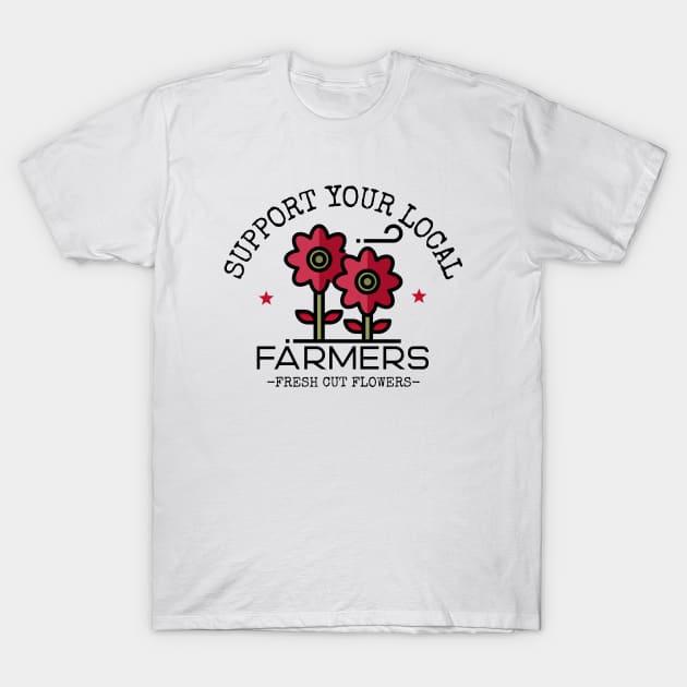 Support Your Local Farmers T-Shirt by Mountain Morning Graphics